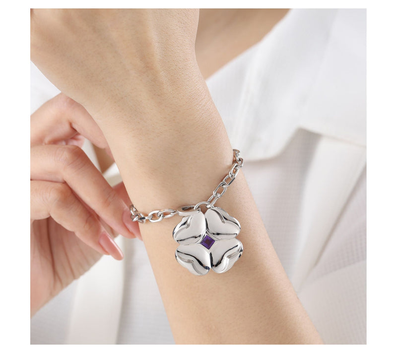 Margo Manhattan Sterling Silver Amethyst Cleo Bracelet — View 4