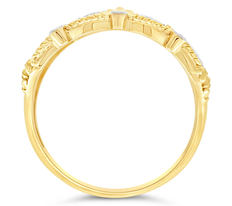 Ariva 18K Gold Clad Diamonique Gilded Open BandRing — View 2