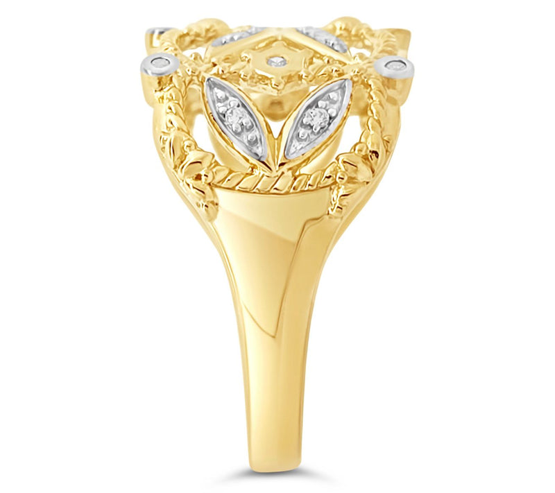 Ariva 18K Gold Clad Diamonique Gilded Open BandRing — View 3