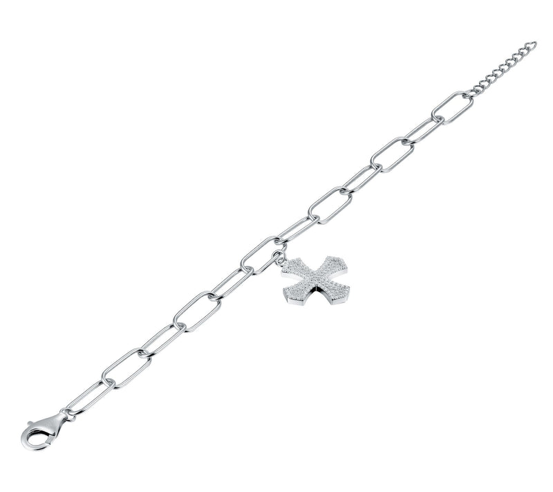 Diamonique x Jennifer Miller Symbol Charm Bracelet, Sterling — View 3