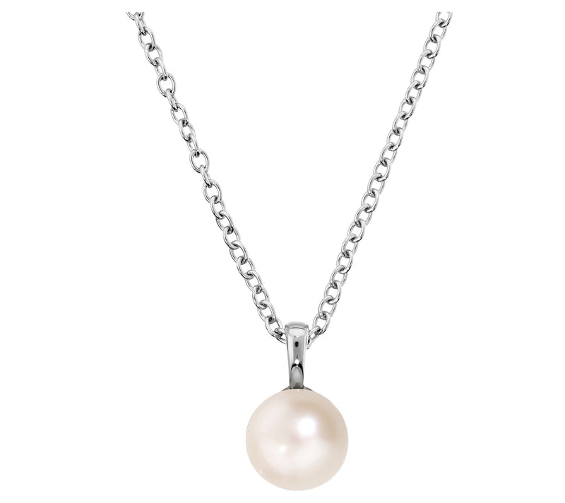 Honora Cultured Pearl Solitaire Pendant w/ Chai n — View 10