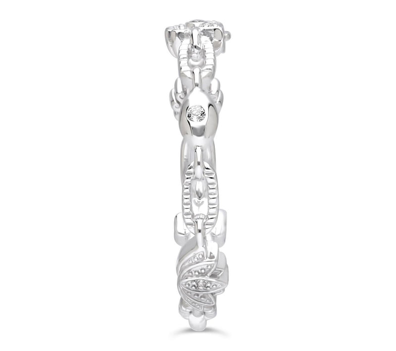 Goddaughters Silver White Topaz Good Vibes Ring — View 3