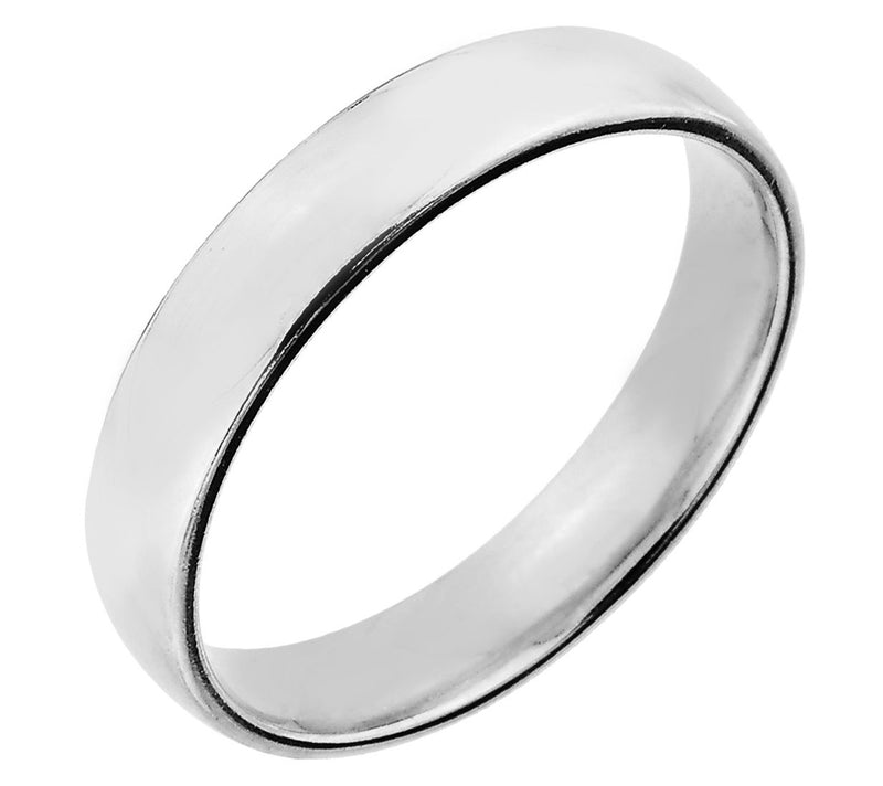 Silver Style 4mm Solid Polished Band Ring, Sterling Silver — View 5
