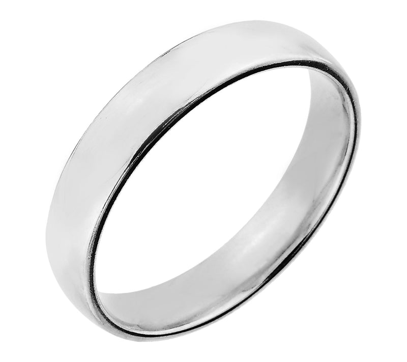 Silver Style 4mm Solid Polished Band Ring, Sterling Silver — Main view