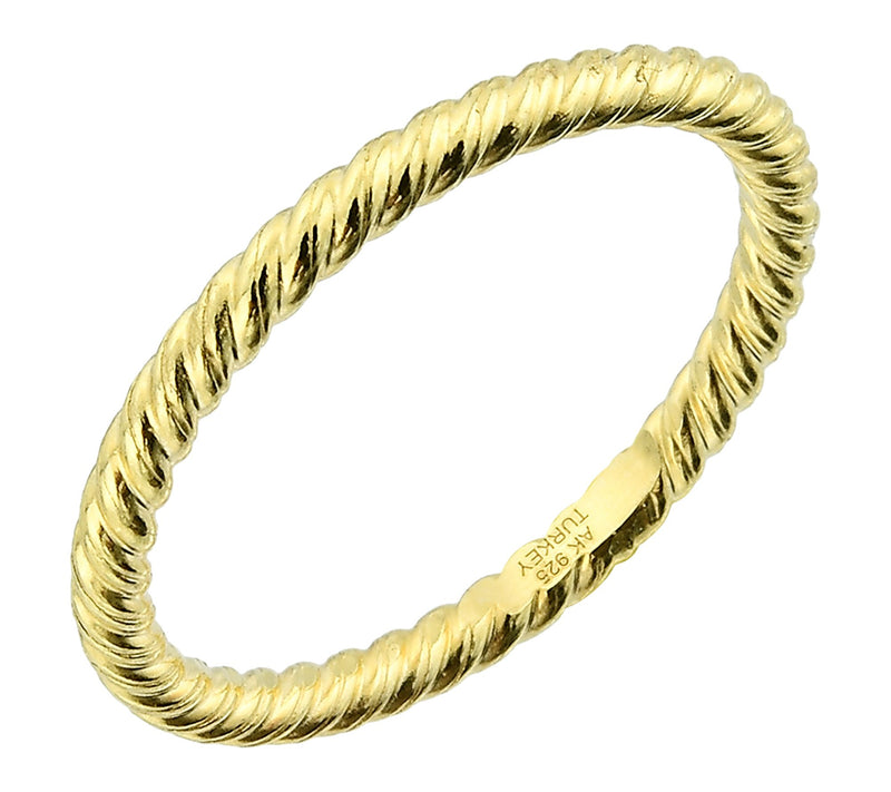 Silver Style High Polished Twisted Band Ring, Sterling — View 2