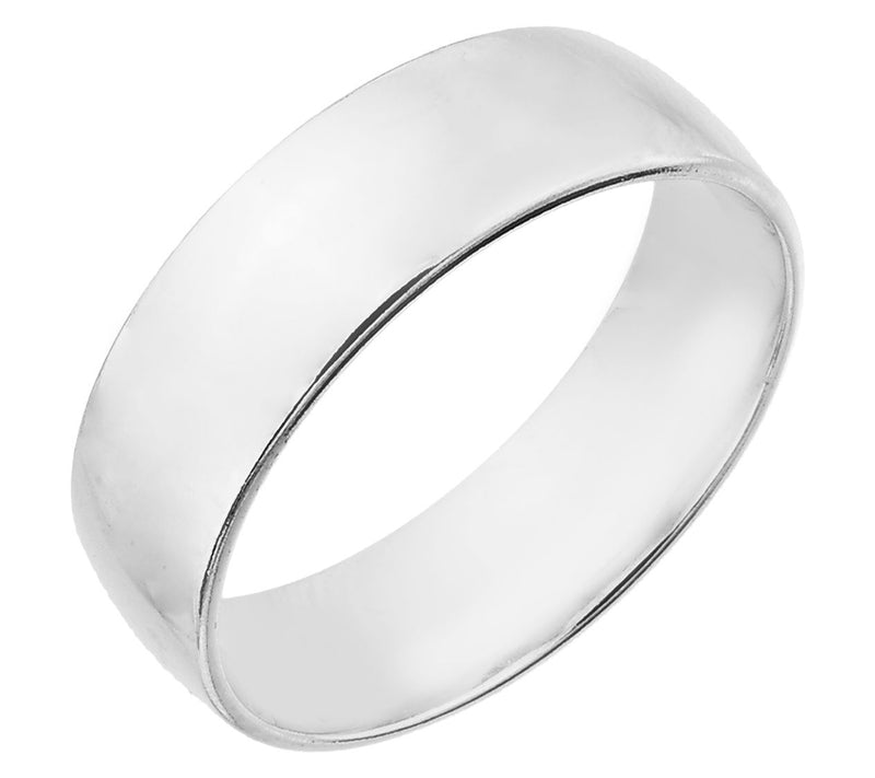 Silver Style 6mm Solid Polished Band Ring, Sterling — View 5