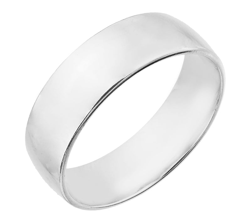 Silver Style 6mm Solid Polished Band Ring, Sterling — Main view
