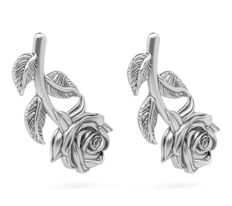 Or Paz Sterling Silver Elongated Rose Stud Earrings — View 2