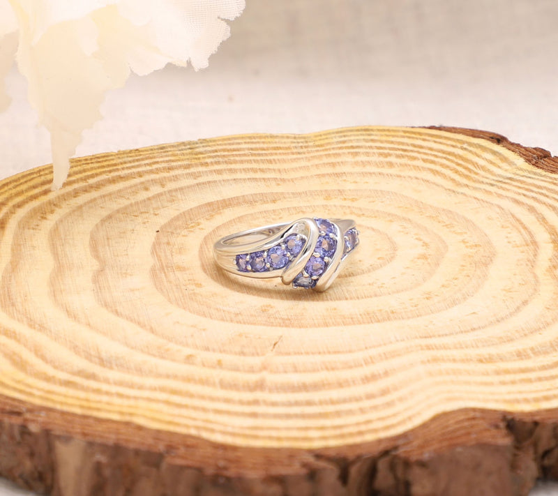 Ariva Sterling Silver Tanzanite Ellie Ring — View 4