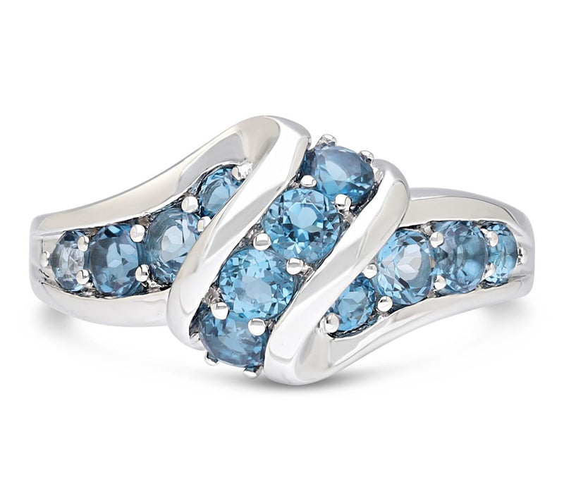 Ariva Silver Blue Topaz Ellie Ring — Main view