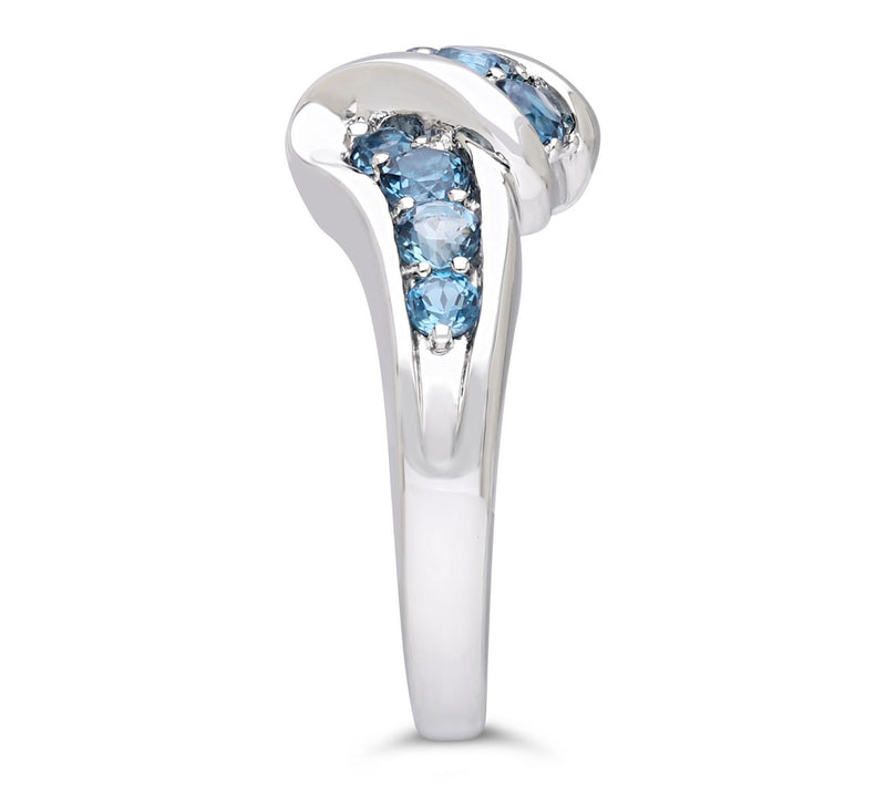Ariva Silver Blue Topaz Ellie Ring — View 3