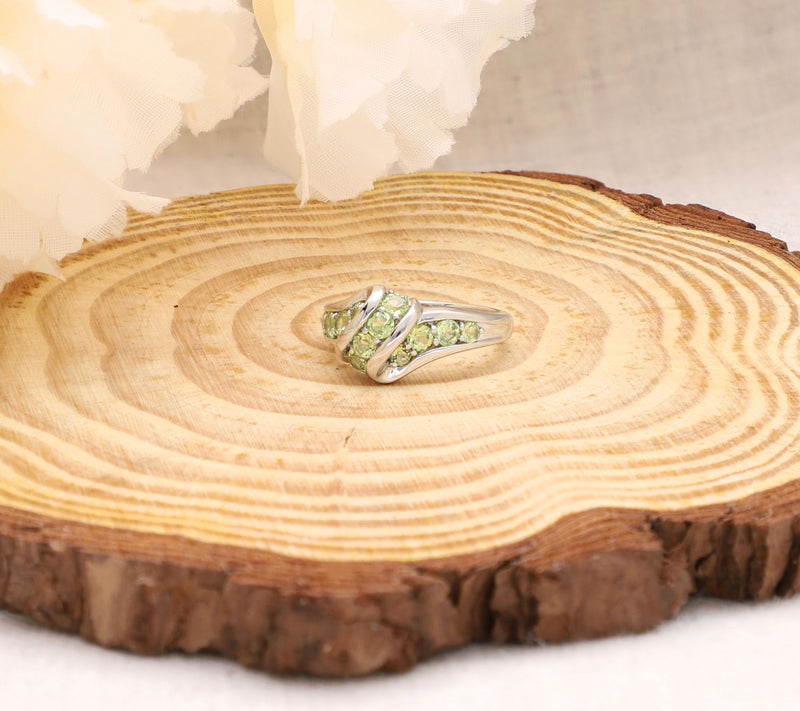 Ariva Sterling Silver Peridot Ellie Ring — View 4