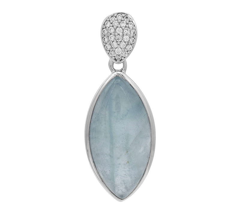 Affinity Gems Blue Milky Aquamarine & Cubic Zirconia Pendant — Main view