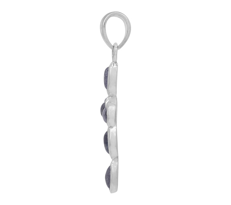 Affinity Gems Tanzanite Cross Pendant, SterlingSilver — View 3