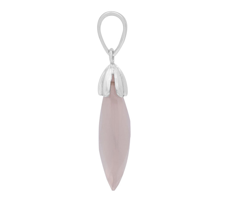 Affinity Gems Rose Quartz Pendant, Sterling Silver — View 3