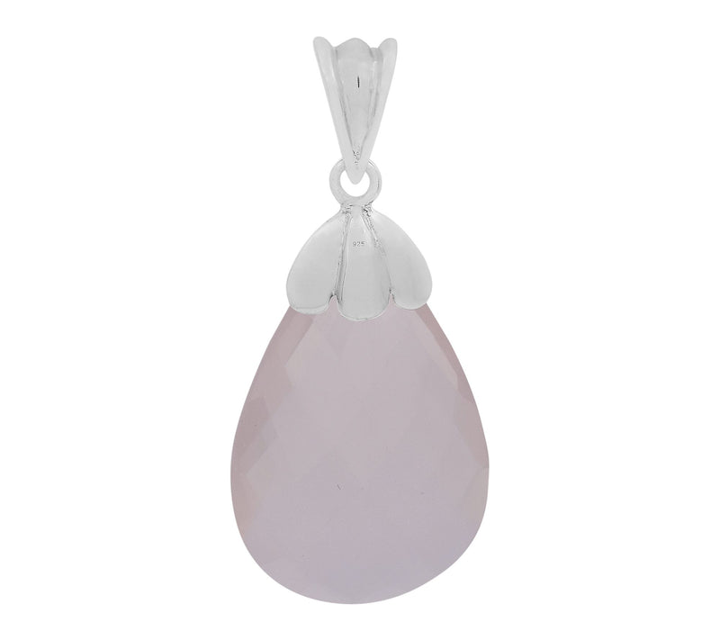 Affinity Gems Rose Quartz Pendant, Sterling Silver — View 4