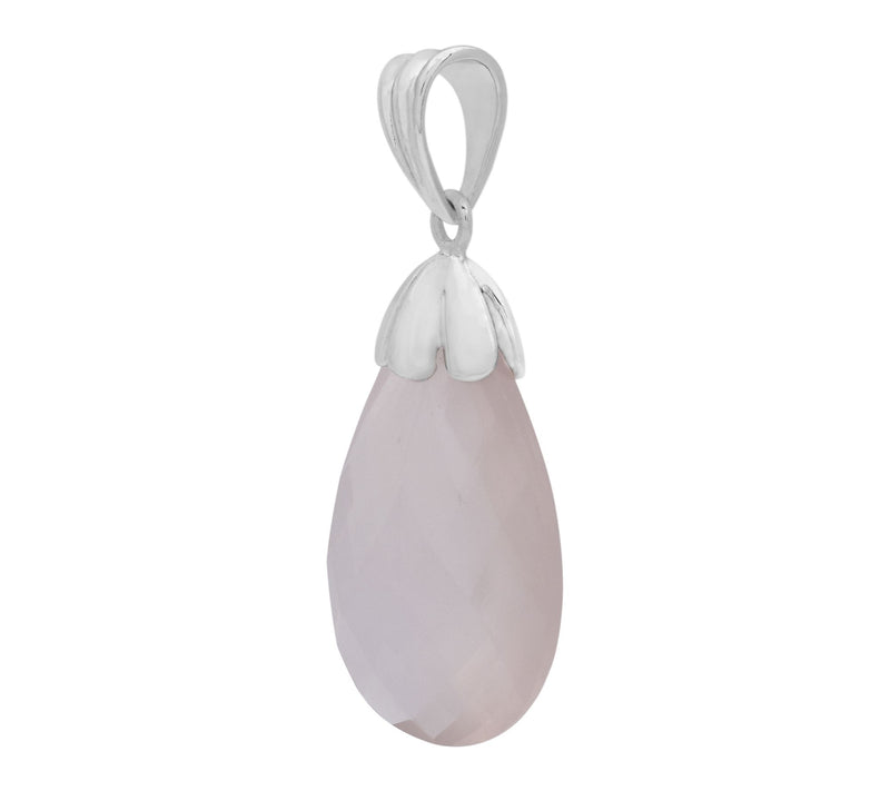Affinity Gems Rose Quartz Pendant, Sterling Silver — View 2