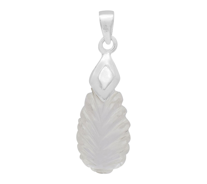 Affinity Gems Carved Rock Crystal Pendant, Sterling Silver — View 4