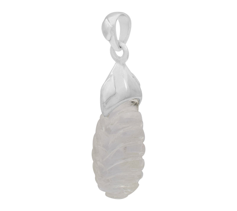 Affinity Gems Carved Rock Crystal Pendant, Sterling Silver — View 2