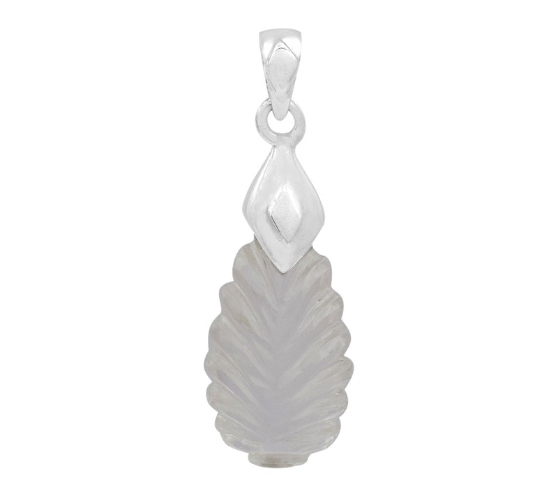 Affinity Gems Carved Rock Crystal Pendant, Sterling Silver — View 6