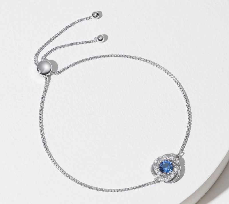 Luxlab Grown Gemstone & Diamond Knot Bolo Brace let, Sterling — View 3
