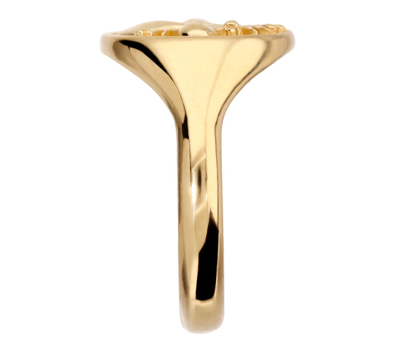 Italian Gold Fleur-de-Lis Signet Ring, 14K — View 2