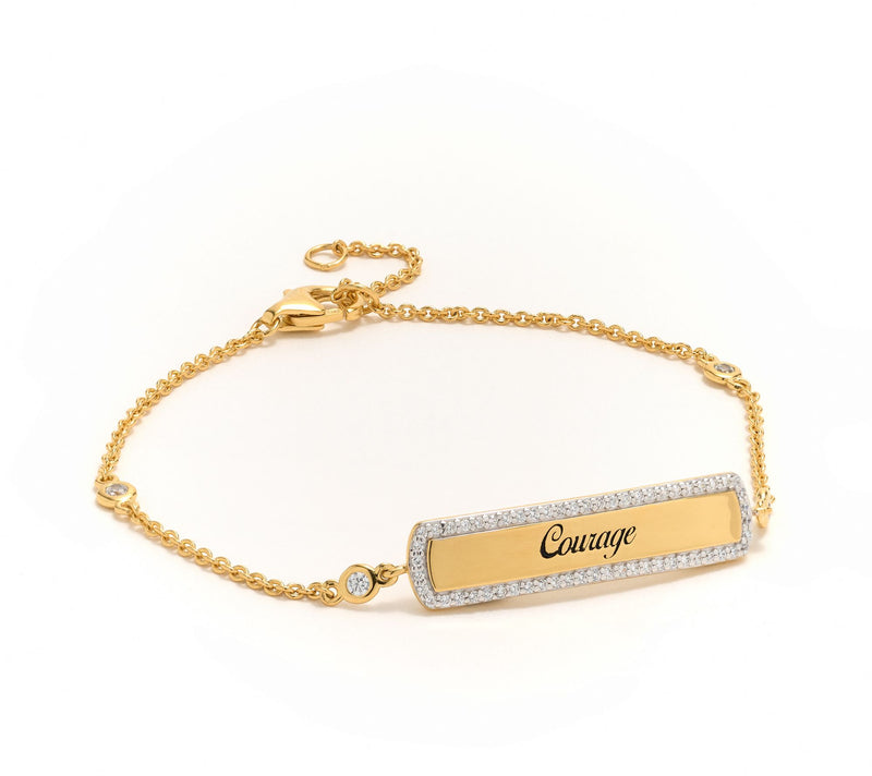 Diamonique x Jennifer Miller "Courage" Bracelet, Sterling Silver — View 5