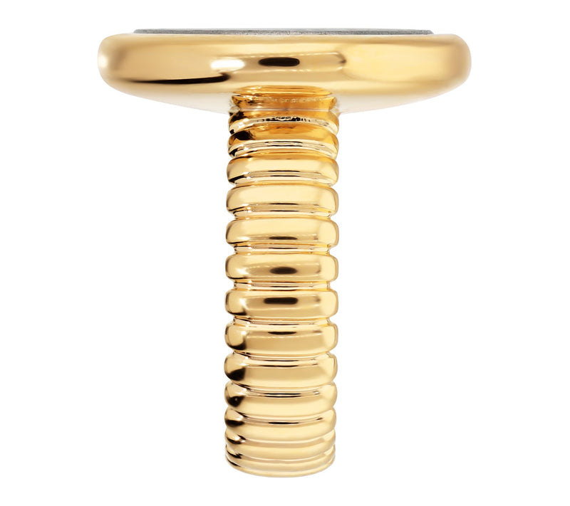 BellaOro Mini Tubogas 50 Lira Coin Ring, 14K Gold Over Resin — View 2