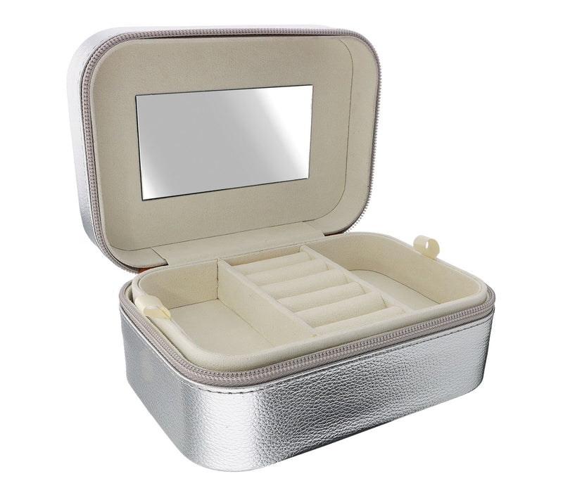 Medium Multi-Level Jewelry Case w/ Mirror — Main view