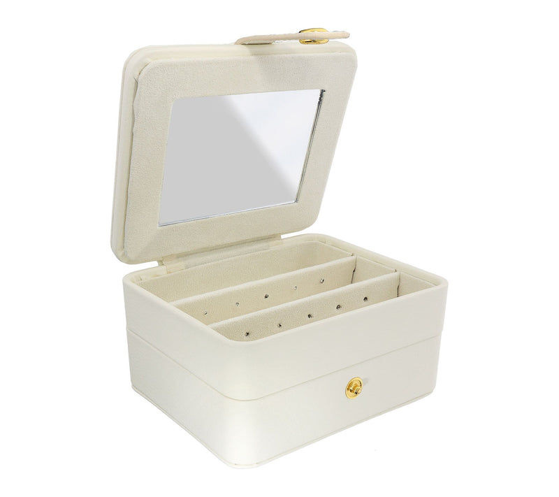 Large Multi-Level Travel Jewelry Case w/ Mirror — View 11