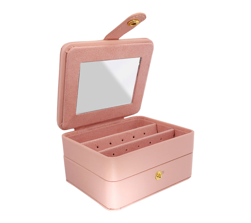 Large Multi-Level Travel Jewelry Case w/ Mirror — View 12
