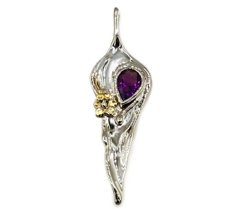 Hagit Sterling & 14K Gold With Gemstone MoltenDesign Pendant — View 7