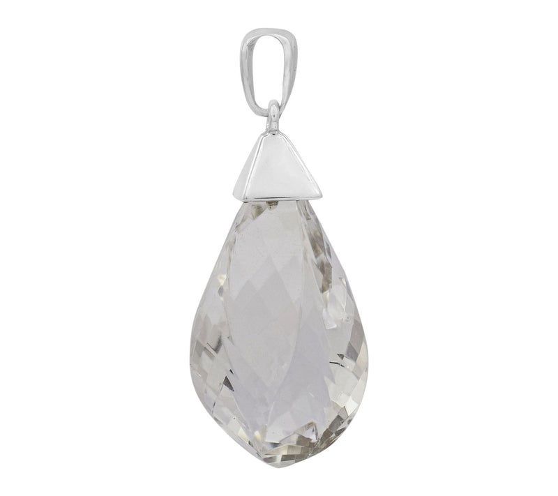 Affinity Gems Rock Crystal Drop Pendant, Sterling Silver — View 4