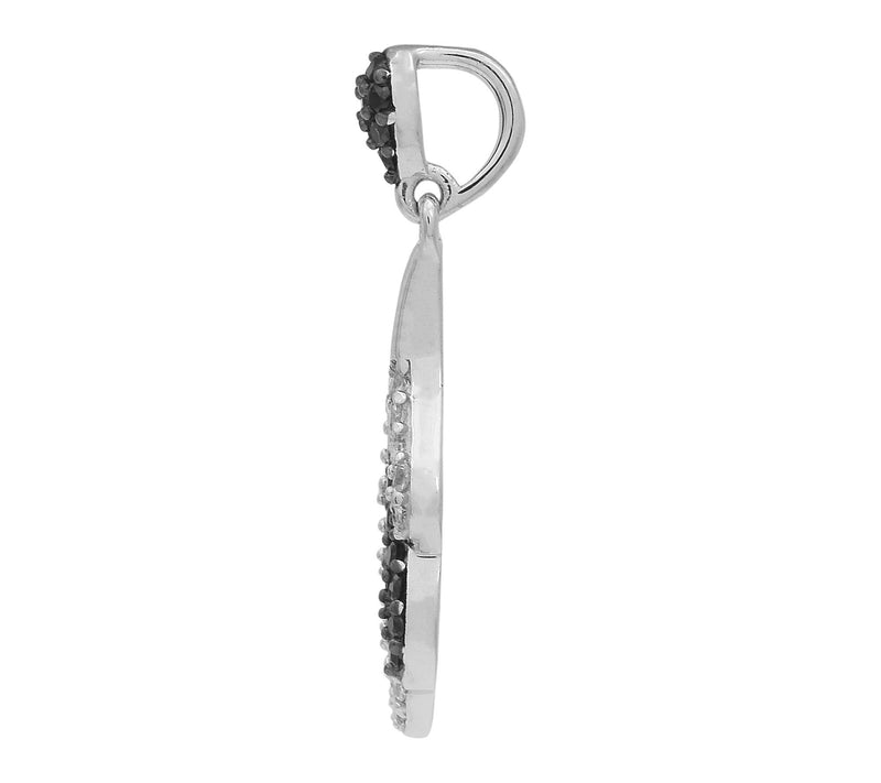 Affinity Gems Black Spinel & Topaz Pendant, Sterling Silver — View 3