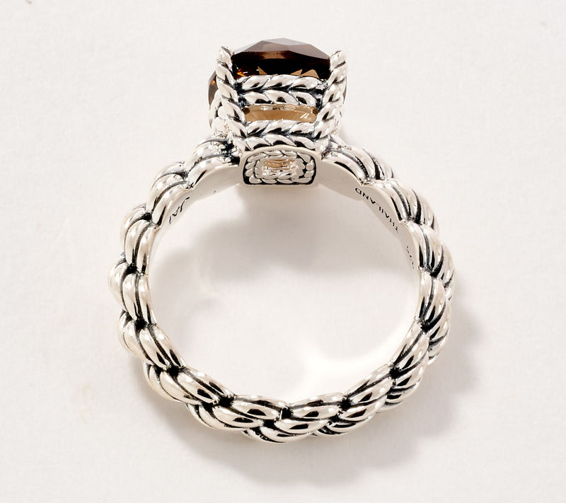 JAI Ireland Sterling Silver Cara Rope Gemstone Ring — View 7