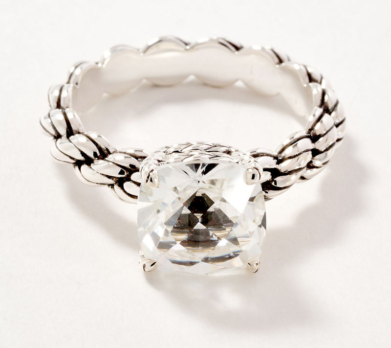 JAI Ireland Sterling Silver Cara Rope Gemstone Ring — View 17