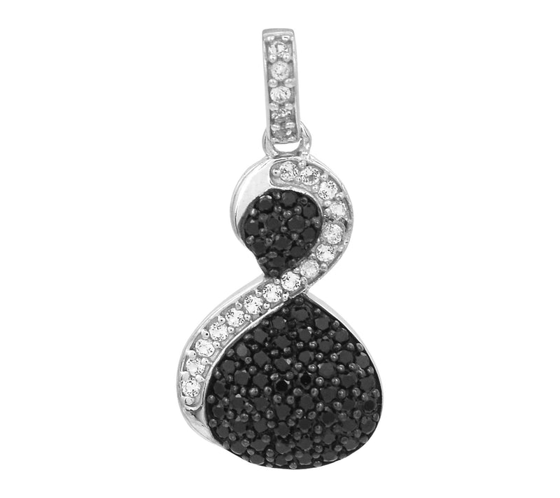 Affinity Gems Pave Black Spinel & Topaz Pendant, Sterling — Main view