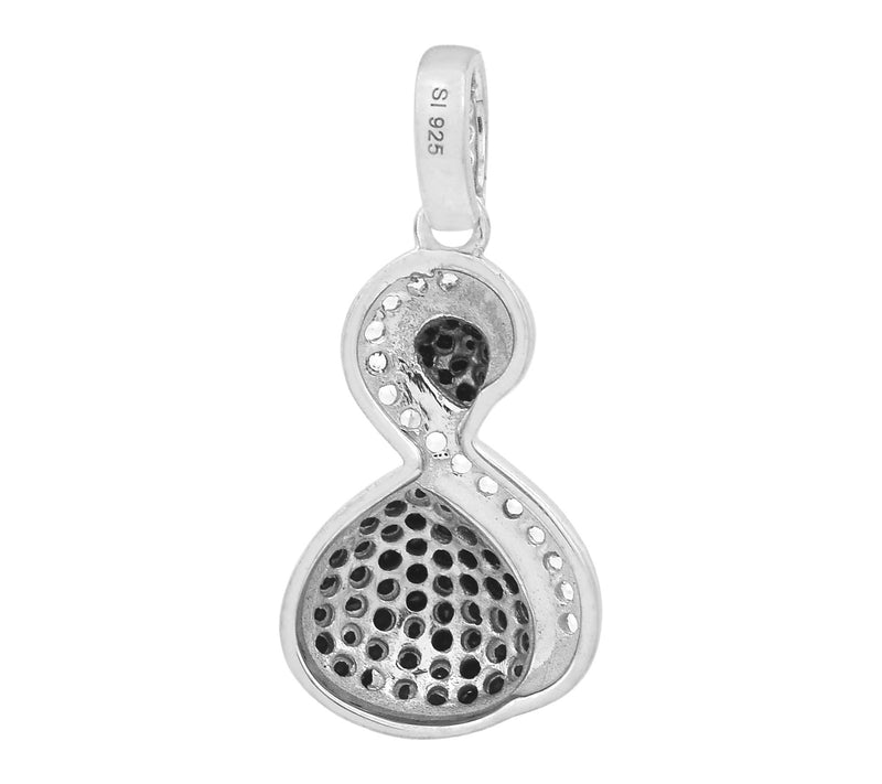 Affinity Gems Pave Black Spinel & Topaz Pendant, Sterling — View 4