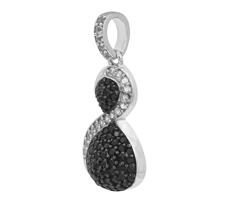Affinity Gems Pave Black Spinel & Topaz Pendant, Sterling — View 2