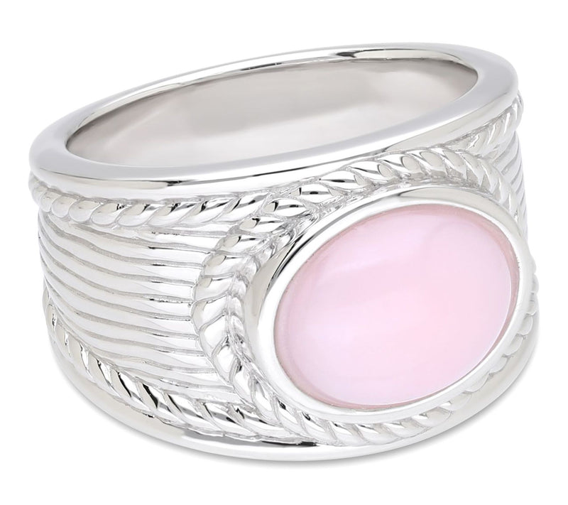 Ariva Sterling Silver Pink Opal Arden Ring — Main view