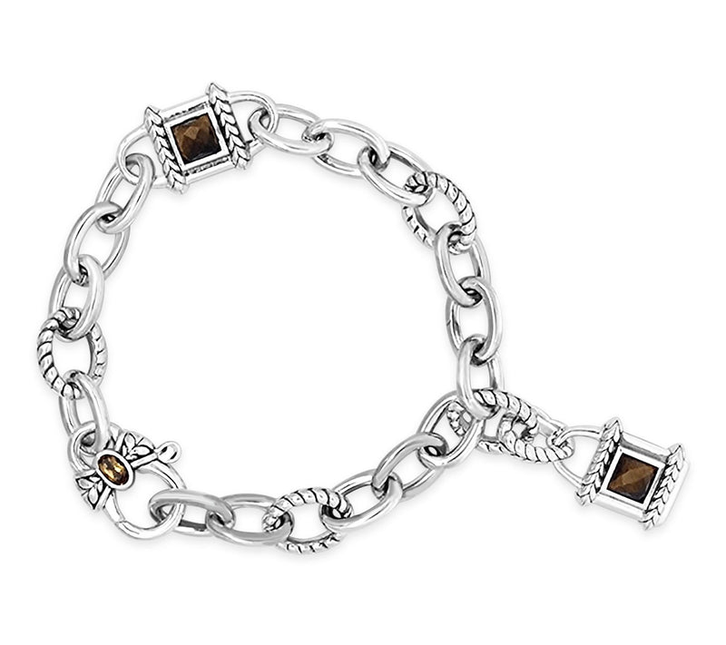 Tiffany Kay Studio Sterling Silver Tiger Eye Lo cket Bracelet — View 3