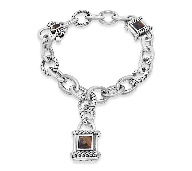 Tiffany Kay Studio Sterling Silver Tiger Eye Lo cket Bracelet — Main view
