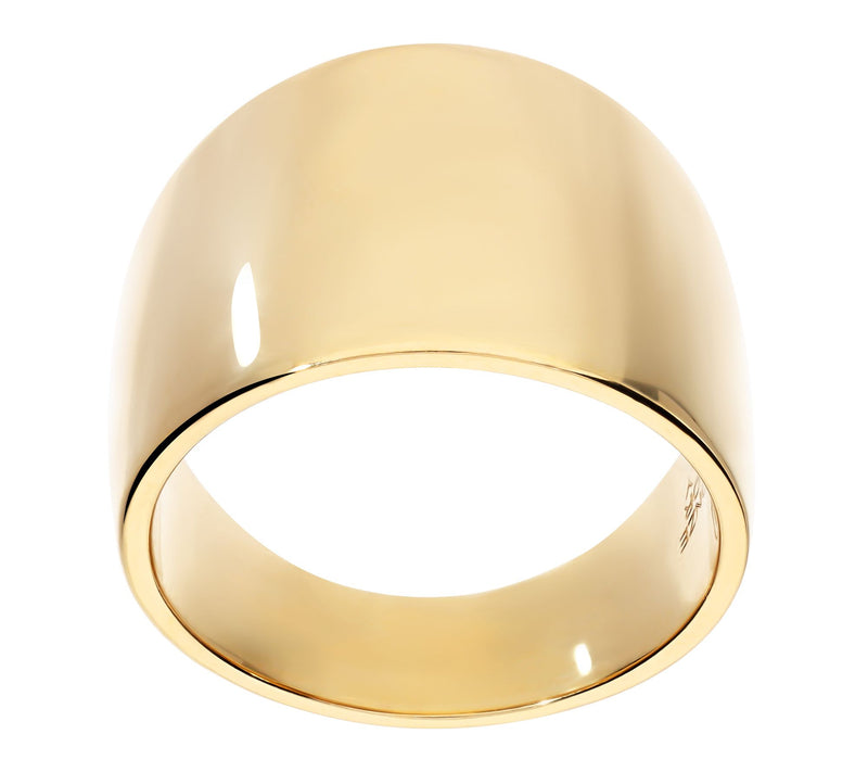 Bronzo Italia Polished Band Ring, 18K Gold Plated — View 3