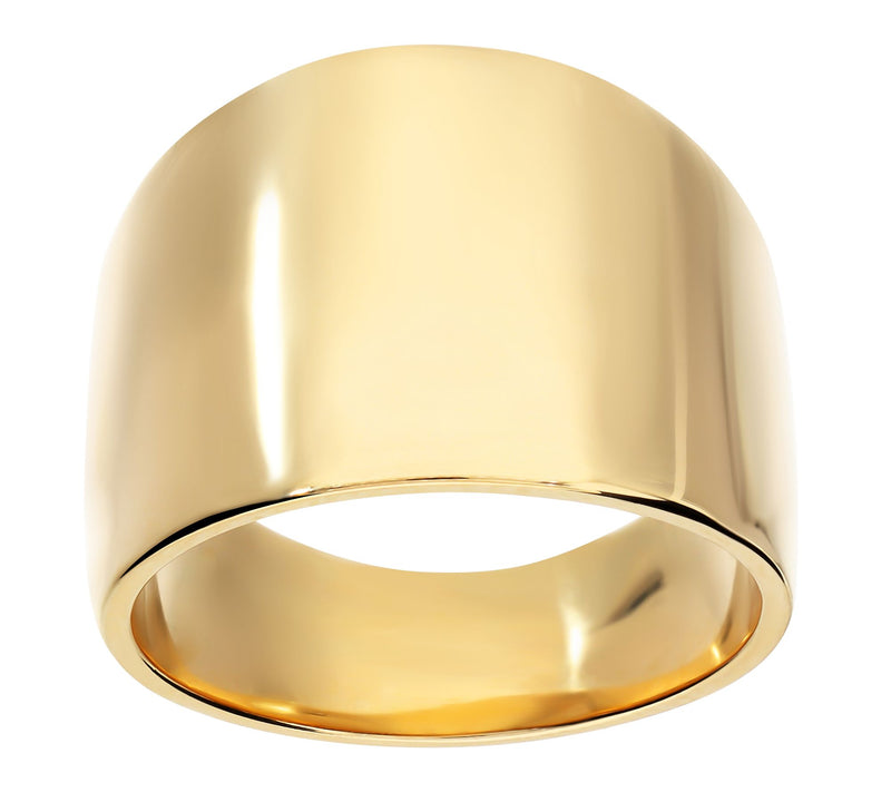 Bronzo Italia Polished Band Ring, 18K Gold Plated — Main view