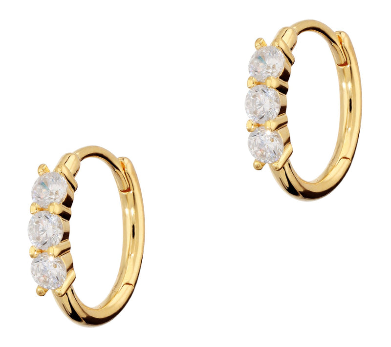 Diamonique 0.40 cttw Huggie Hoop Earrings, Sterling Silver — View 7
