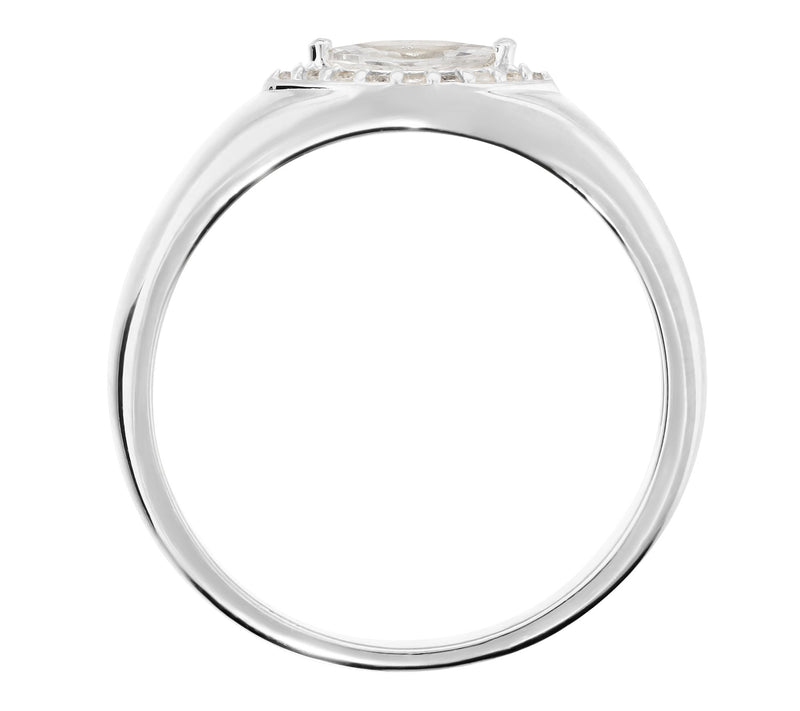 Diamonique Italia Marquise Shape Gemstone Ring — View 3