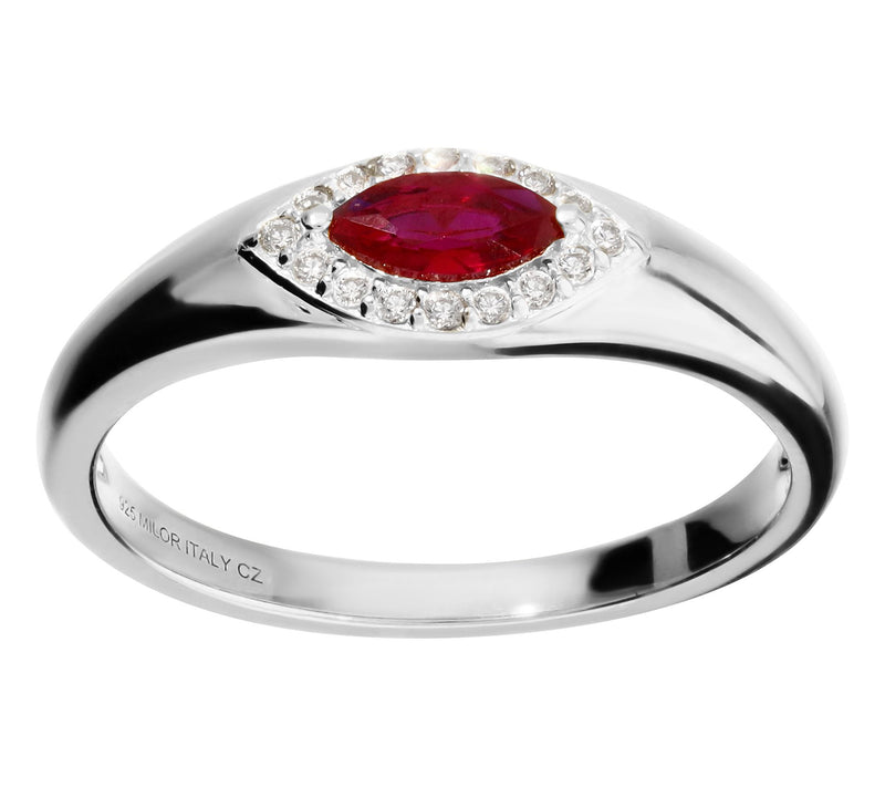 Diamonique Italia Marquise Shape Gemstone Ring — Main view