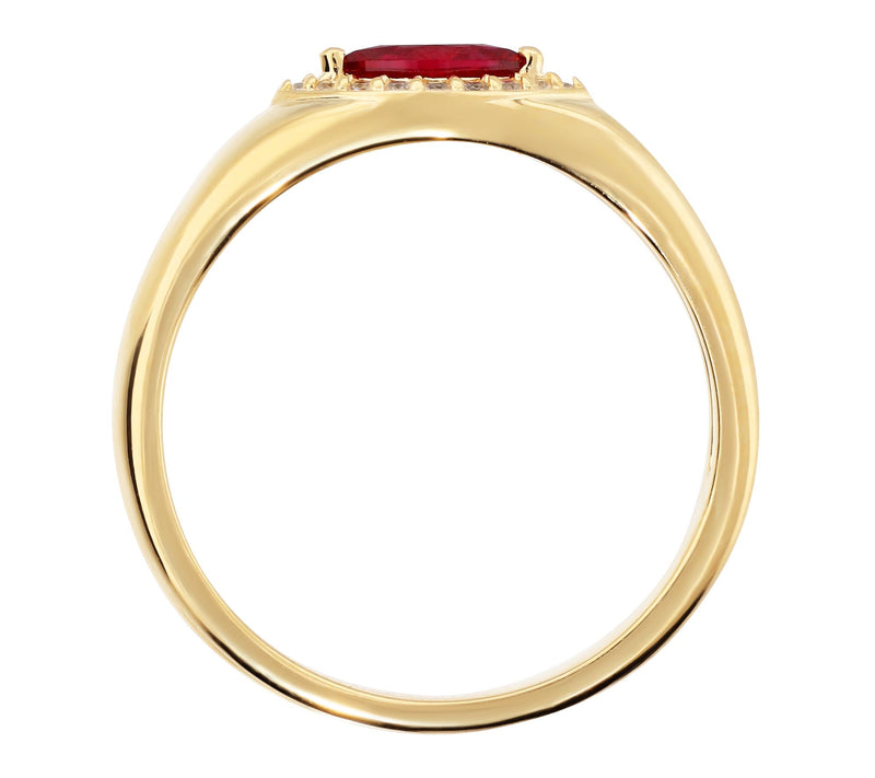 Diamonique Italia Marquise Cut Halo Ring, 18K Gold Plated — View 3