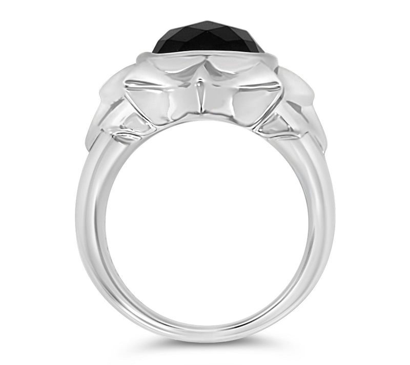 Margo Manhattan Sterling Silver Onyx Ella Ring — View 3