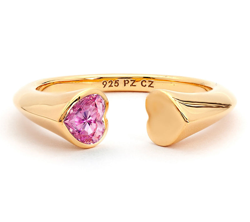 Or Paz Sterling Silver Heart Cuff Ring — View 9
